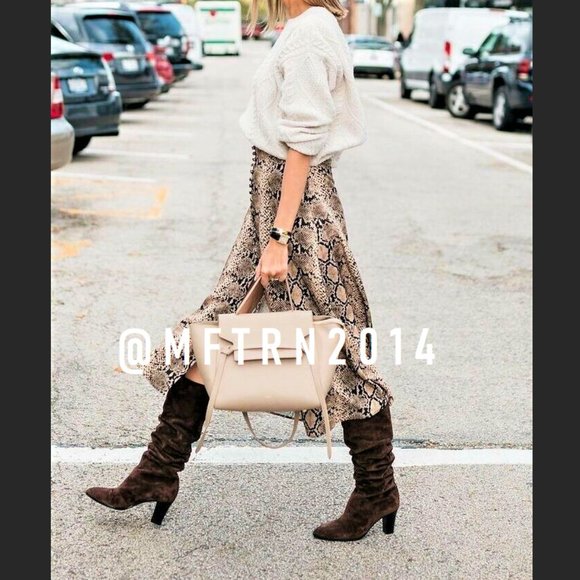 BLOGGER FAVE! ZARA Snakeskin Print Skirt - Picture 9 of 15